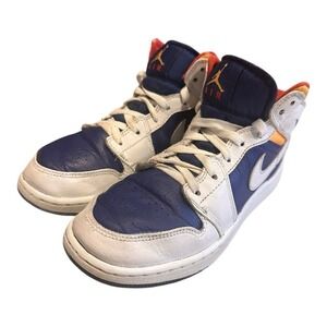 Air Jordan 1 Mid SE GS 5Y Signal Blue White Team Orange 554725-131